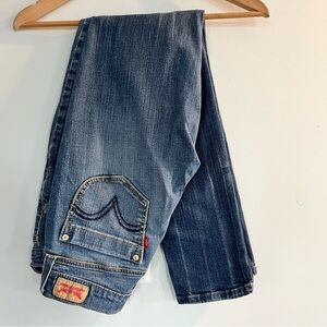 Levi’s 524 Too Superlow Skinny Mid Blue Size 7M 28